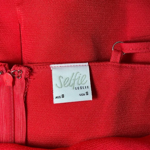 Selfie Leslie Frilled to Meet You Mini Red Dress - Picture 8 of 8